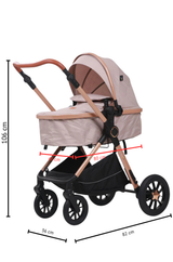 Carucior L-Sun Marina 3 in 1 CREM