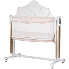 Leagan electric si patut pentru copii Chipolino Ultima cu laterala culisanta beige