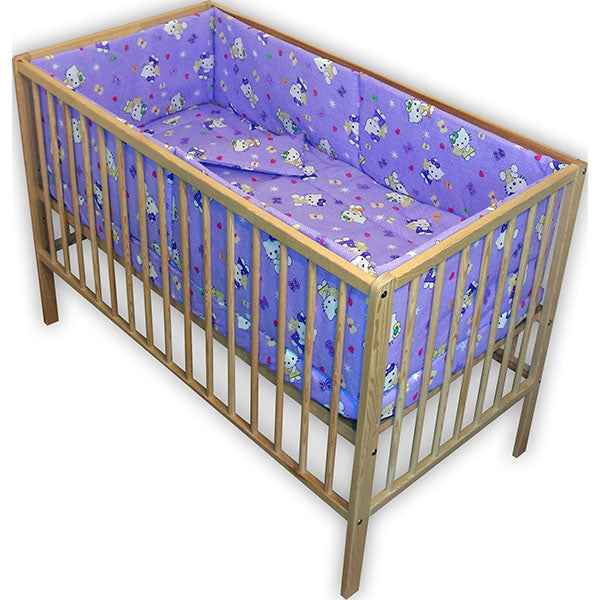 Lenjerie patut Hubners Kitty 5 piese mov - gogobaby.ro