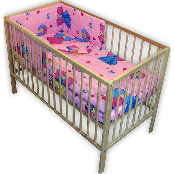 Lenjerie patut Hubners Princess 4 piese roz - gogobaby.ro