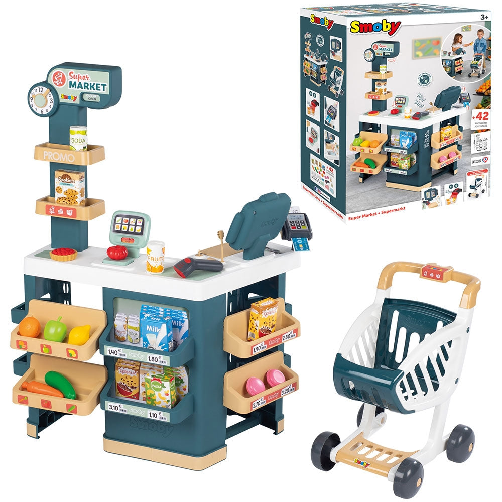 Magazin pentru copii Smoby Super Market cu 42 accesorii