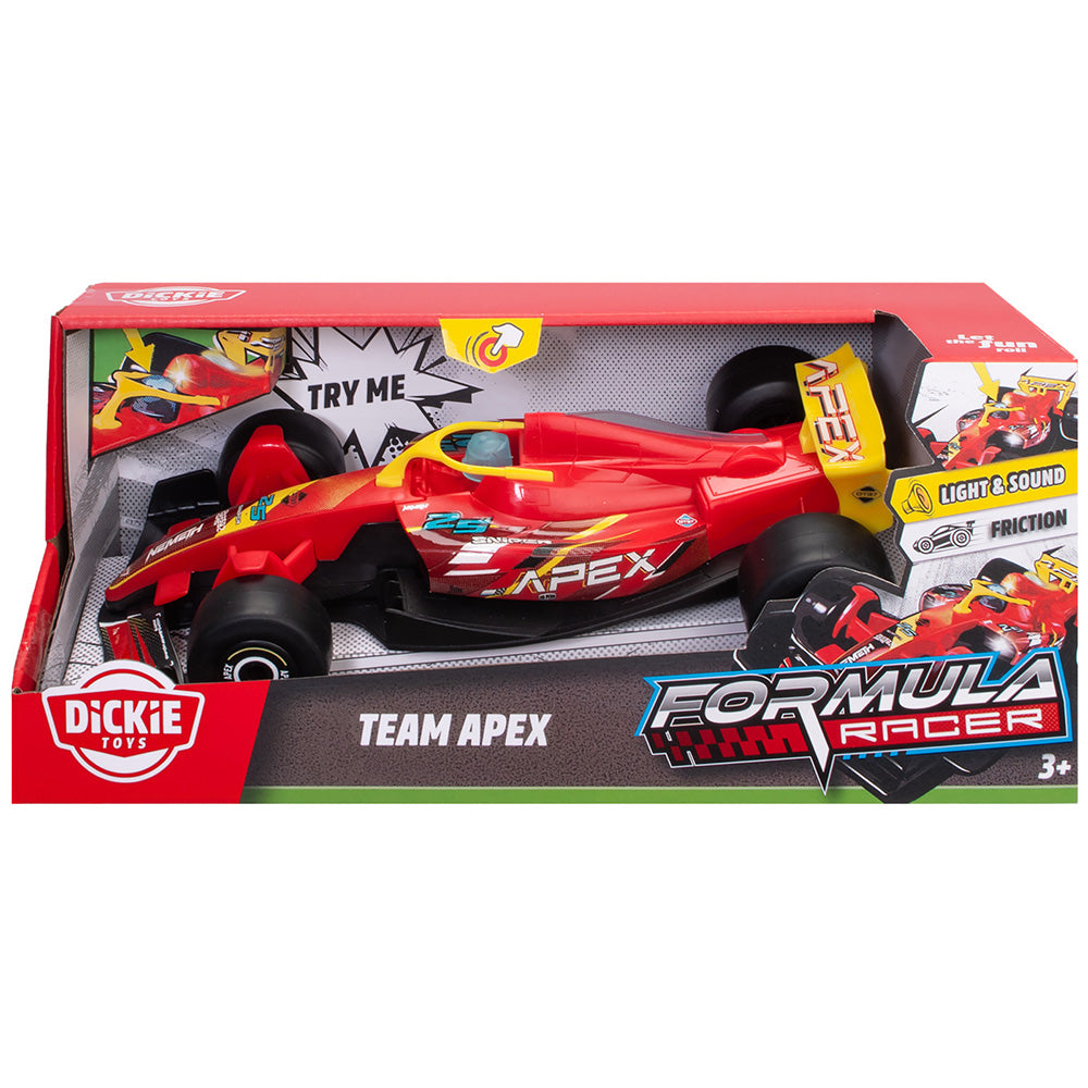 Masina Dickie Toys Formula Racer Team Apex 23 cm cu lumini si sunete