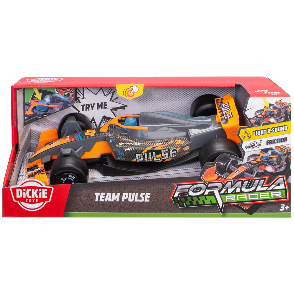 Masina Dickie Toys Formula Racer Team Pulse 23 cm cu lumini si sunete