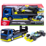 Masina Dickie Toys Formula Transporter Team Split 35 cm cu lumini si sunete