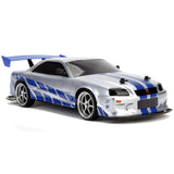 Masina Jada Toys Fast and Furious Nissan Skyline GTR Drift cu anvelope si telecomanda