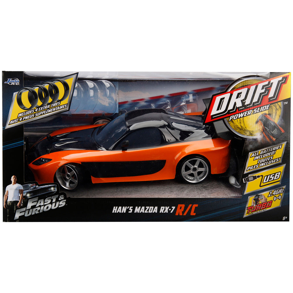 Masina Jada Toys RC Fast & Furious Mazda RX-7 Drift 1:10 cu telecomanda