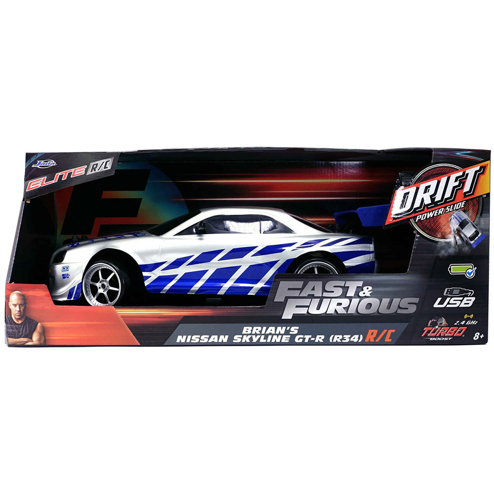 Masina Jada Toys RC Fast & Furious Nissan Skyline GT-R Drift 1:10 cu telecomanda