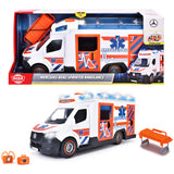 Masina ambulanta Dickie Toys Mercedes-Benz Sprinter cu lumini si sunete