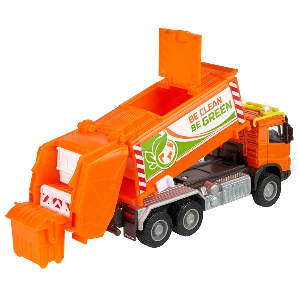 Masina de gunoi Majorette Volvo Garbge Collector cu tomberon