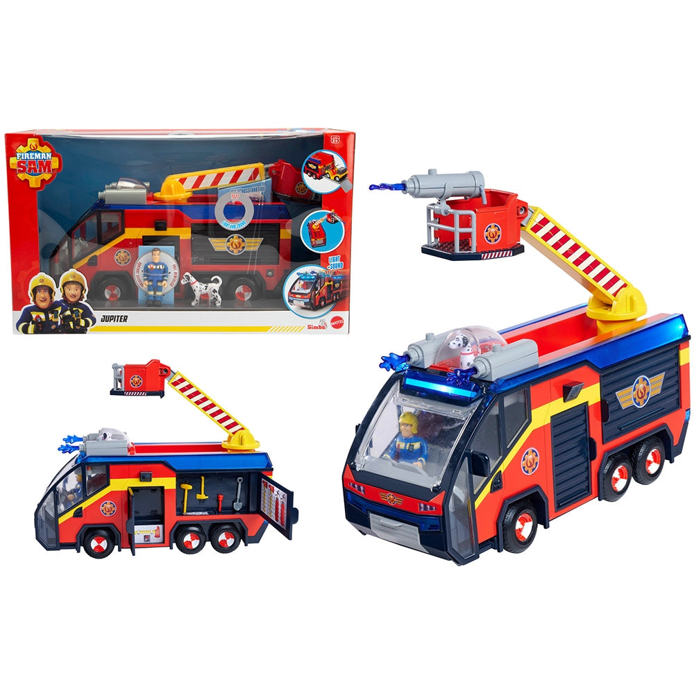 Masina de pompieri Simba Fireman Sam Jupiter cu lumini, sunete si figurine