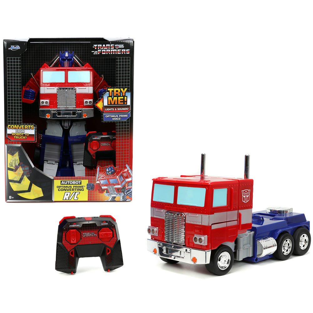 Masina transformabila Jada Toys RC Transformers Converting Optimus Prime 34 cm cu telecomanda