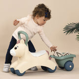 Masinuta de impins Smoby Pony cu remorca