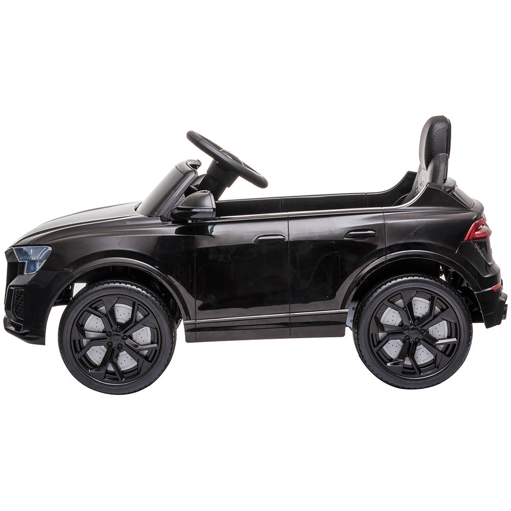 Masinuta electrica Chipolino Audi RS Q8 cu scaun din piele si roti EVA black