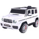 Masinuta electrica Chipolino SUV Mercedes AMG G63 cu scaun din piele si roti EVA white