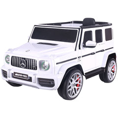 Masinuta electrica Chipolino SUV Mercedes AMG G63 cu scaun din piele si roti EVA white