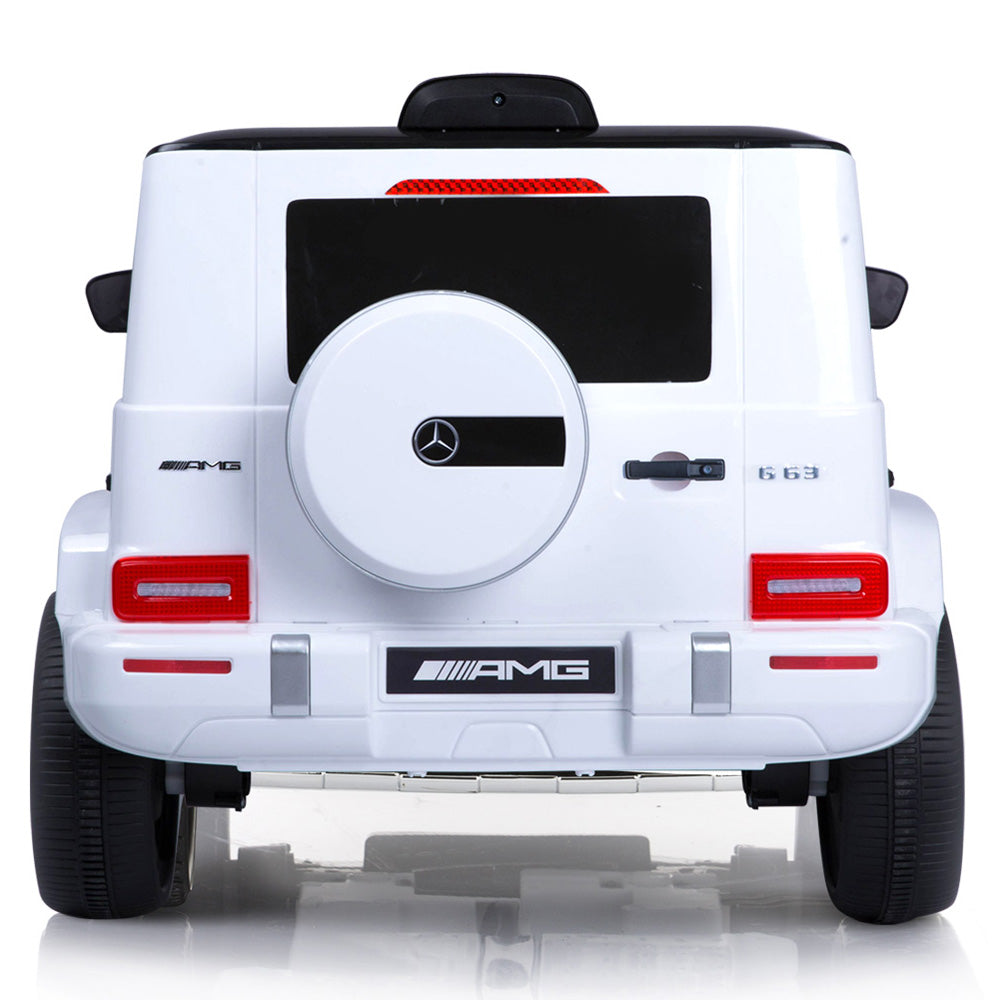 Masinuta electrica Chipolino SUV Mercedes AMG G63 cu scaun din piele si roti EVA white