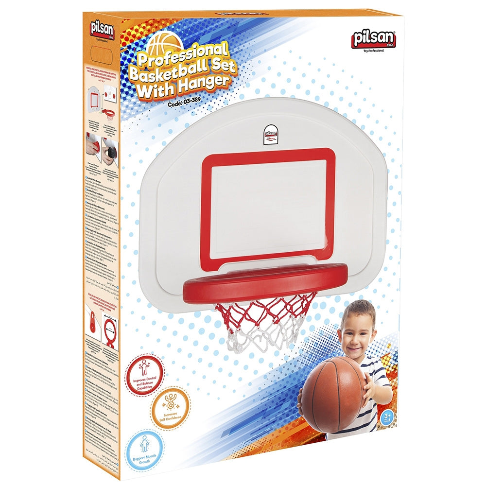 Panou cu cos baschet pentru copii Pilsan Professional Basketball Set with Hanger - gogobaby.ro