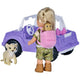 Papusa Simba Evi Love Safari 12 cm cu masinuta, animale si accesorii