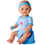 Papusa Simba New Born Baby, Baby Doll 43 cm cu accesorii albastru