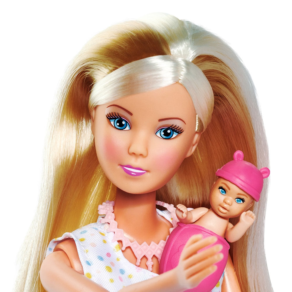 Papusa Simba Steffi Love Newborn Baby Room 29 cm cu figurina si accesorii