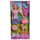 Papusa Simba Steffi Love Puppy Walk 29 cm cu 2 figurine si accesorii