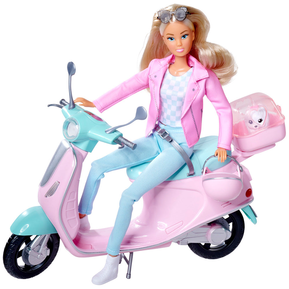 Papusa Simba Steffi Love Scooter 29 cm cu 2 accesorii