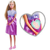 Papusa Simba Steffi Love Welcome Baby 29 cm cu bebelus si 12 accesorii