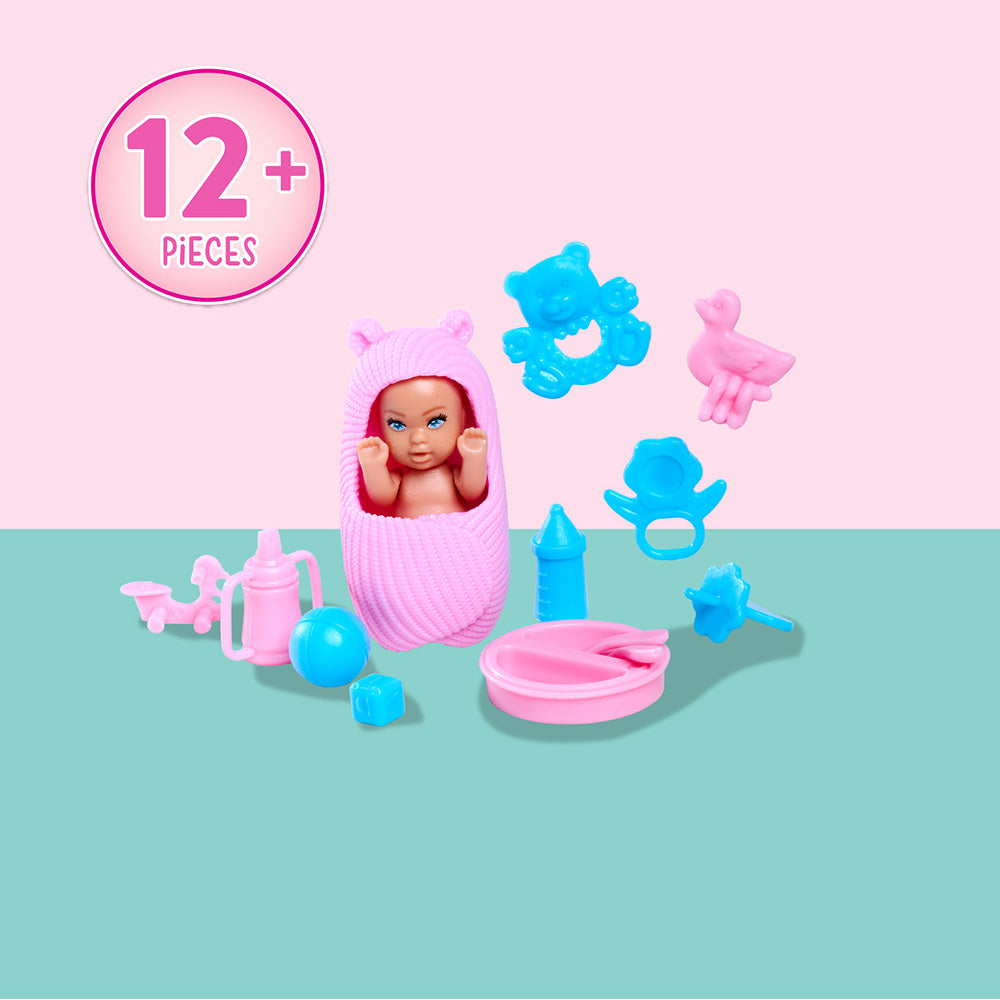 Papusa Simba Steffi Love Welcome Baby 29 cm cu bebelus si 12 accesorii