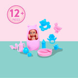 Papusa Simba Steffi Love Welcome Baby 29 cm cu bebelus si 12 accesorii