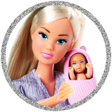 Papusa Simba Steffi Love Welcome Baby 29 cm cu bebelus si 12 accesorii