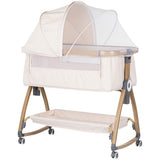 Patut co-sleeper Chipolino Charisma cu laterala culisanta cashmere wood