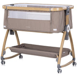 Patut co-sleeper Chipolino Charisma cu laterala culisanta latte wood