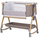 Patut co-sleeper Chipolino Charisma cu laterala culisanta latte wood