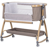 Patut co-sleeper Chipolino Charisma cu laterala culisanta latte wood