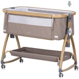 Patut co-sleeper Chipolino Charisma cu laterala culisanta latte wood