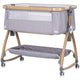 Patut co-sleeper Chipolino Charisma cu laterala culisanta platinum wood