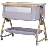 Patut co-sleeper Chipolino Charisma cu laterala culisanta platinum wood
