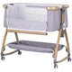 Patut co-sleeper Chipolino Charisma cu laterala culisanta platinum wood