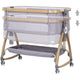 Patut co-sleeper Chipolino Charisma cu laterala culisanta platinum wood