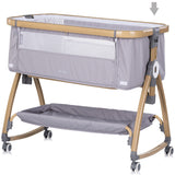 Patut co-sleeper Chipolino Charisma cu laterala culisanta platinum wood