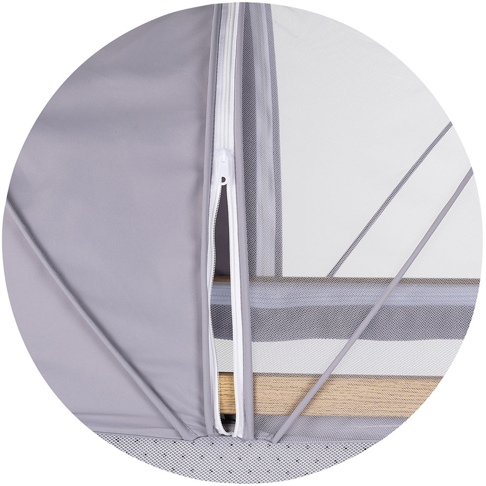 Patut co-sleeper Chipolino Charisma cu laterala culisanta platinum wood