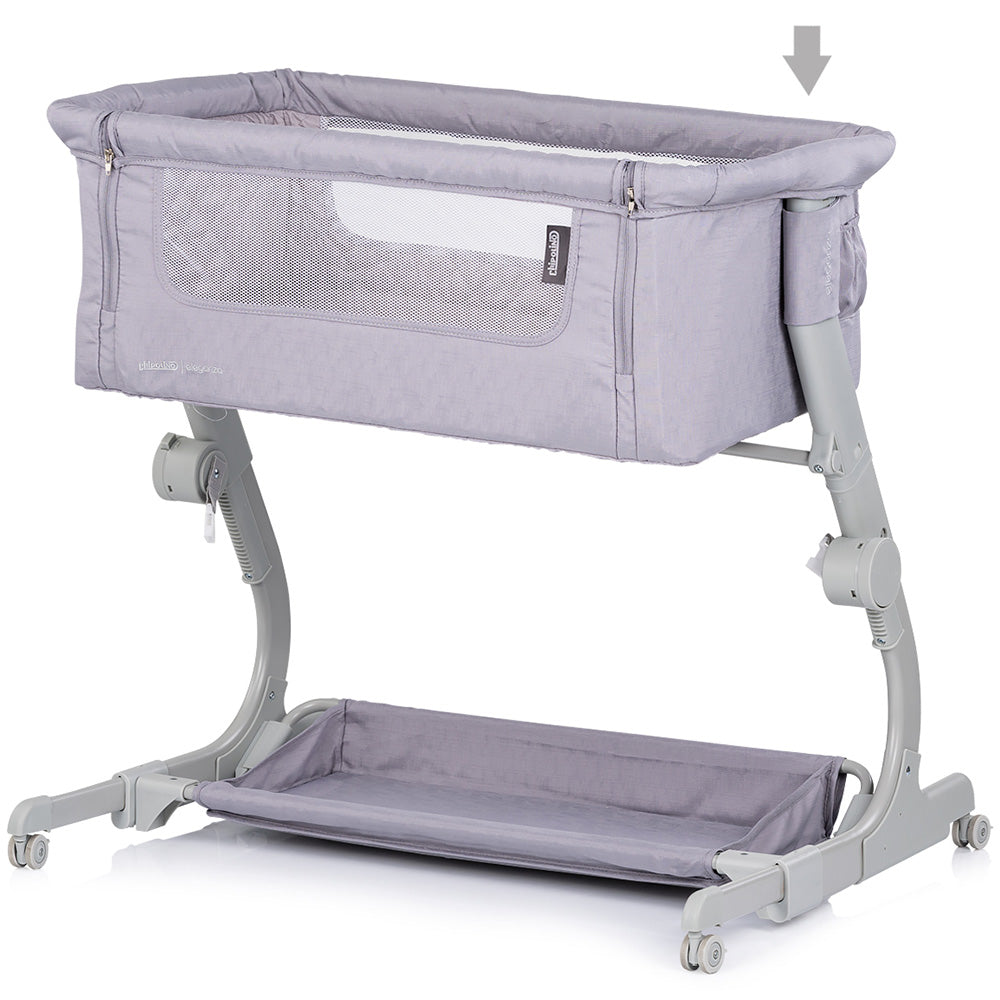 Patut co-sleeper Chipolino Eleganza cu laterala culisanta cloud