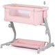 Patut co-sleeper Chipolino Eleganza cu laterala culisanta pink marshmallow