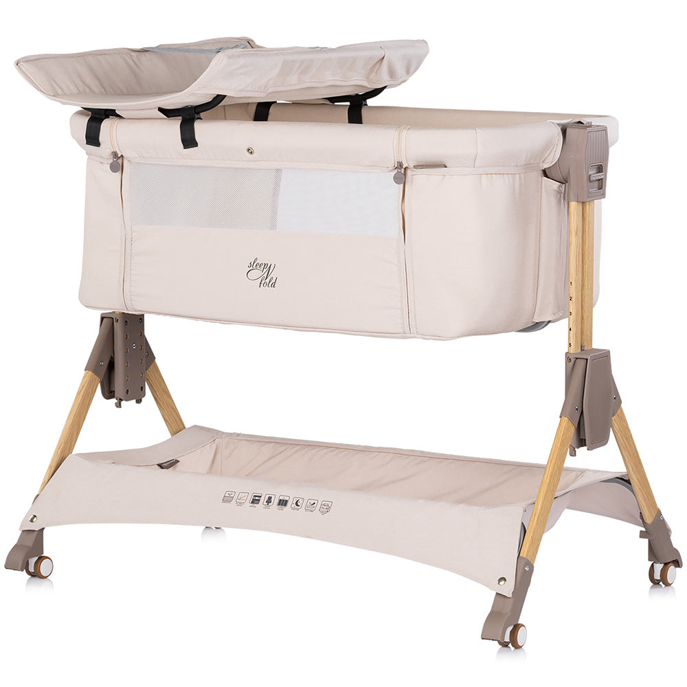 Patut co-sleeper pliabil Chipolino SleepNFold cashmere
