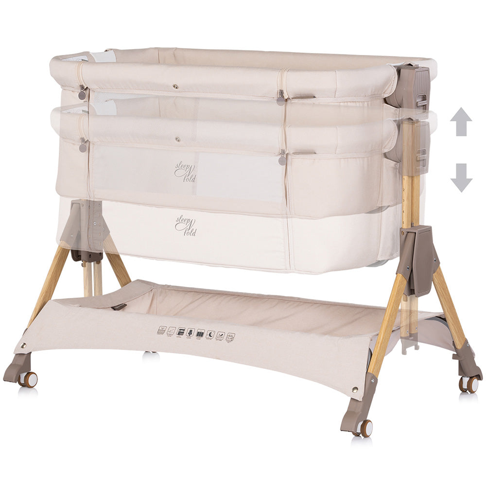 Patut co-sleeper pliabil Chipolino SleepNFold cashmere