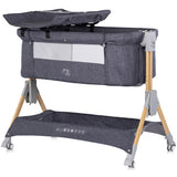 Patut co-sleeper pliabil Chipolino SleepNFold charcoal