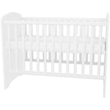 Patut copii din lemn cu sertar Hubners Matei 120x60 cm alb cu stelute