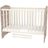 Patut copii din lemn cu sertar Hubners Sofia 120x60 cm crem nisip