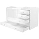 Patut copii transformabil din lemn cu 5 sertare Hubners Matei Maxi Kombi 120x70 cm alb