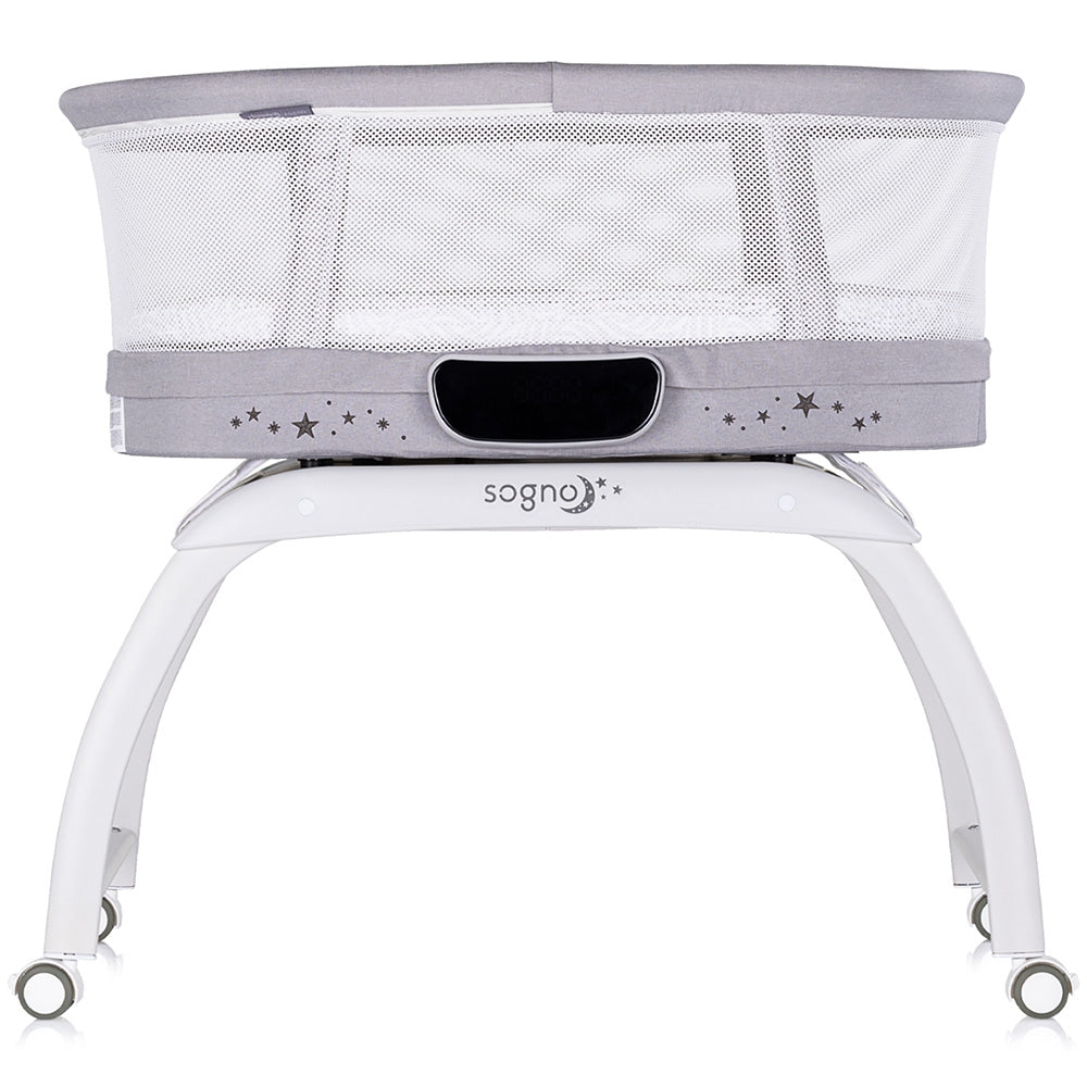 Patut cu leganare si cantar integrat Chipolino Sogno 2 in 1 grey